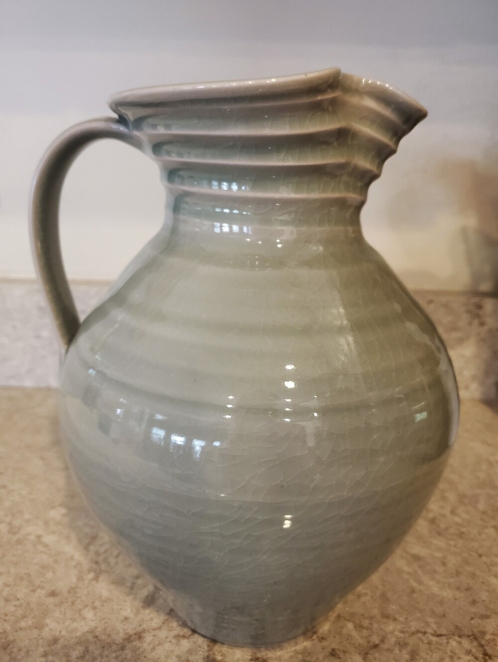 Simon Pearce Vintage Celadon Pitcher